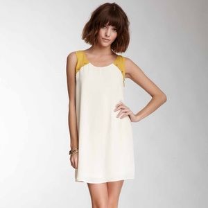 3 for $15! NEW Blu Pepper ivory white mustard dress, S